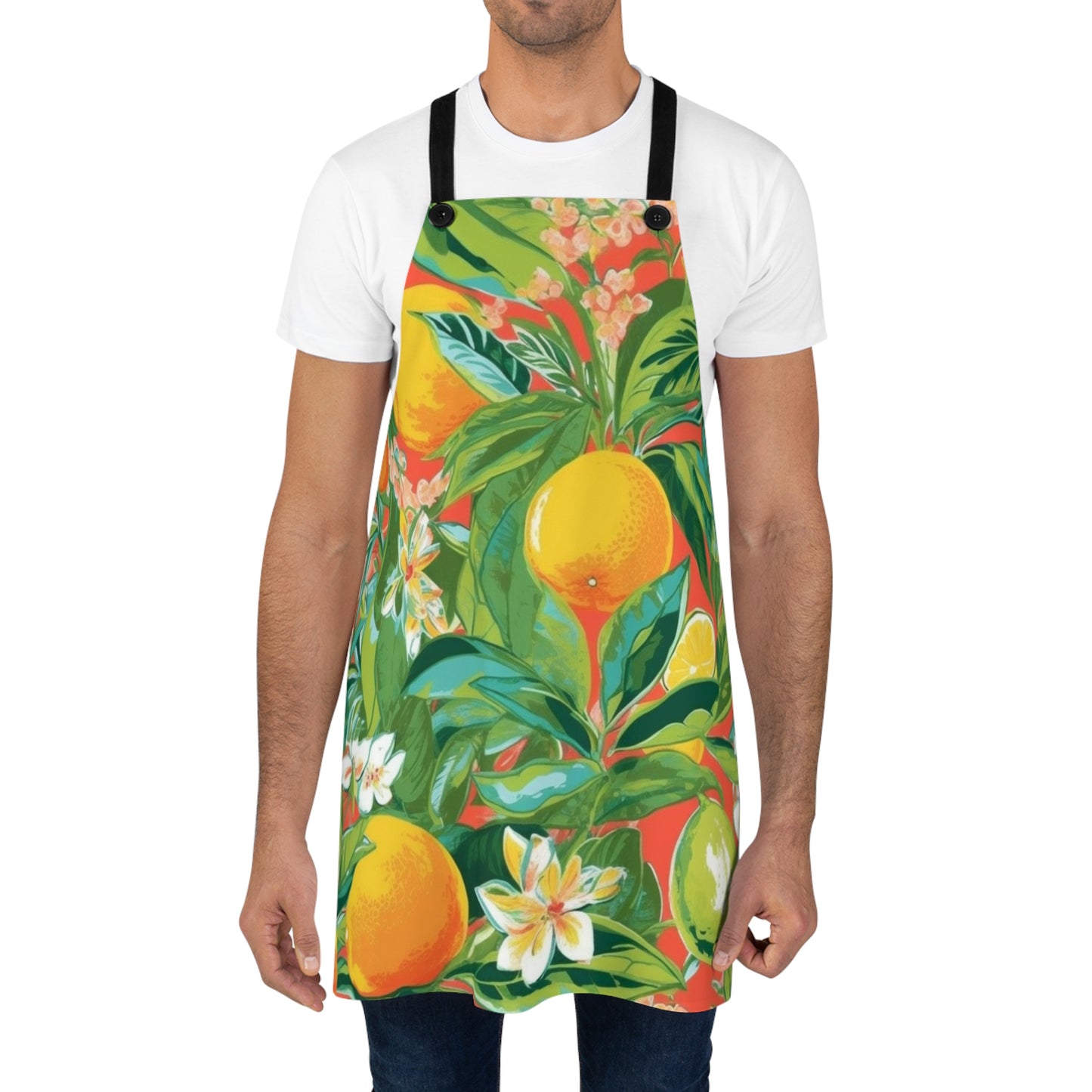 Fresh Coral Citrus Apron