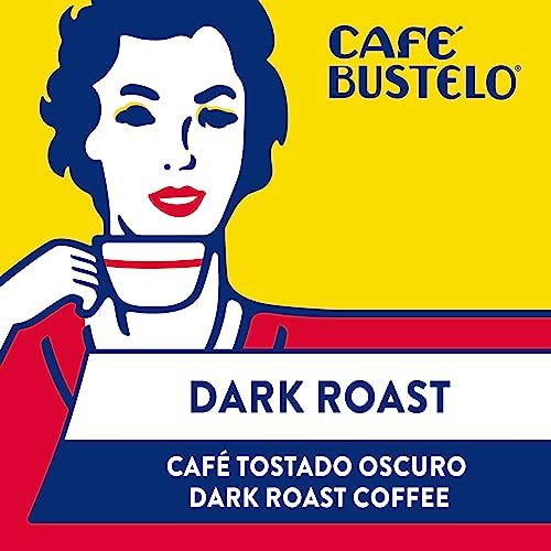 Café Bustelo Espresso Dark Roast Ground Coffee Brick, 6 Ounces (Pack of 12)