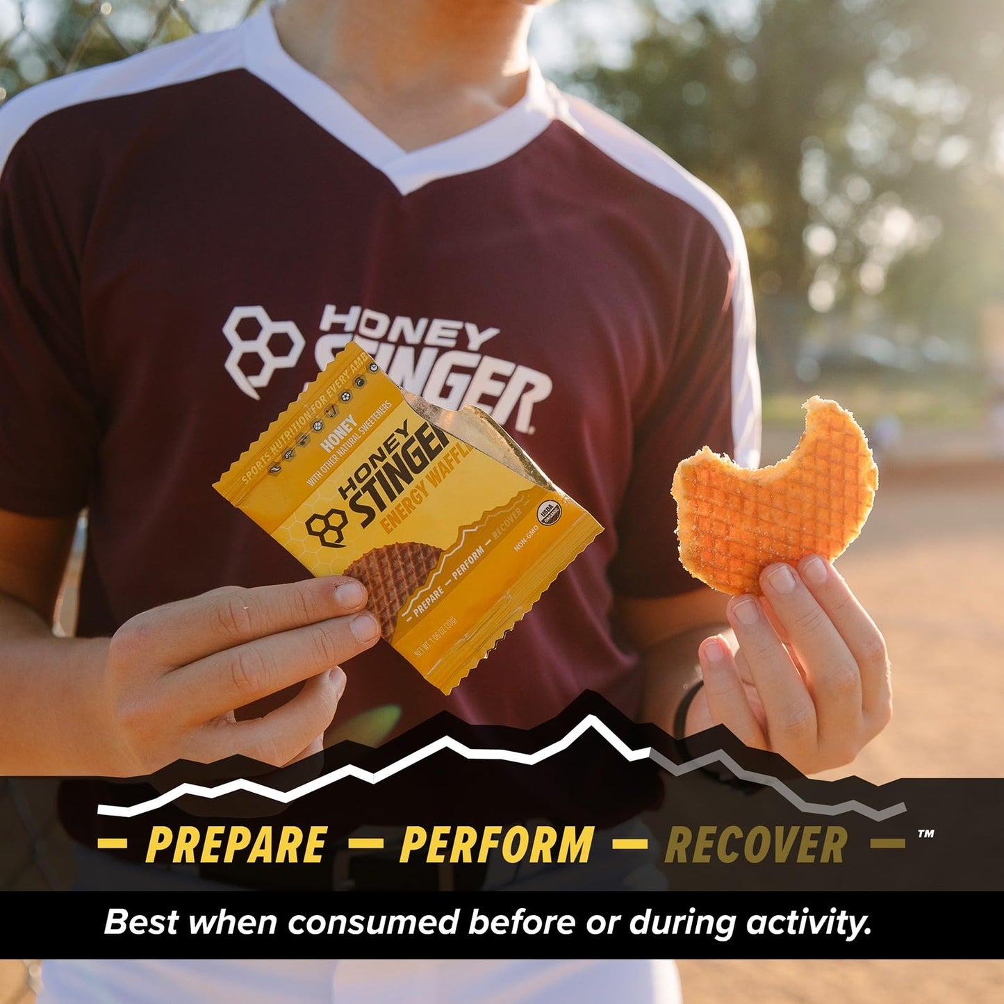 Honey Stinger Organic Honey Waffle | Energy Stroopwafel for Exercise, Endurance and Performance | Sports Nutrition for Home & Gym, Pre & During Workout | Box of 16 Waffles, 16.96 Ounce (Pack of 16)