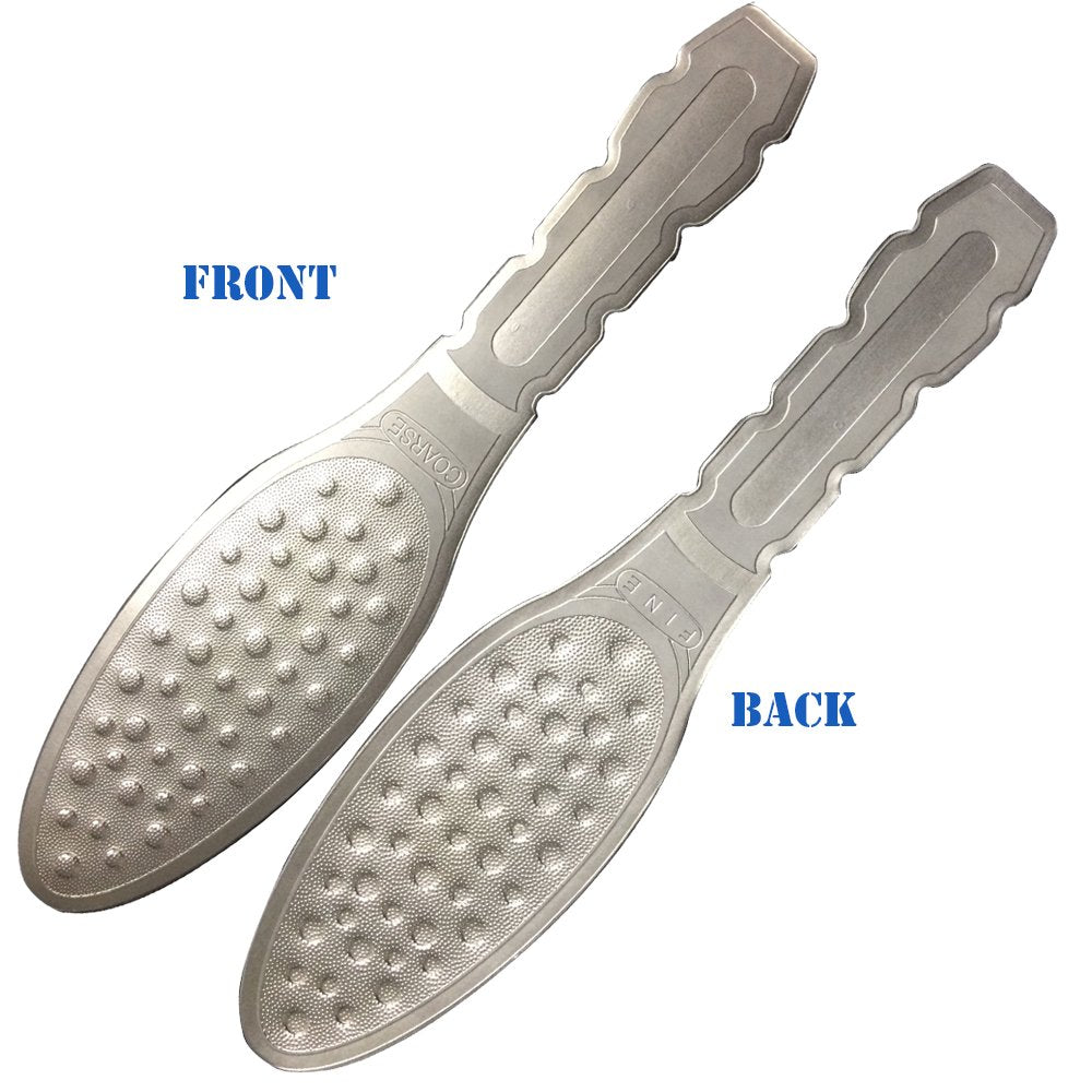 Coopsion Stainless Steel Foot File and Callus Remover - Double-Side Grinding(Silver)