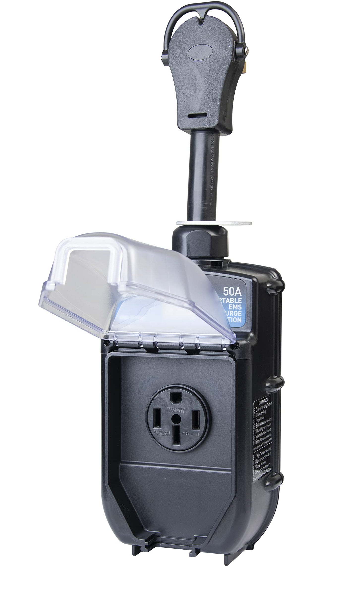 Progressive Industries EMS-PT50X RV Surge Protector W/Fault Detection — 30-50 Amp Electric Portable Camper Surge Protector, Surge Guard W/Hardwired Options