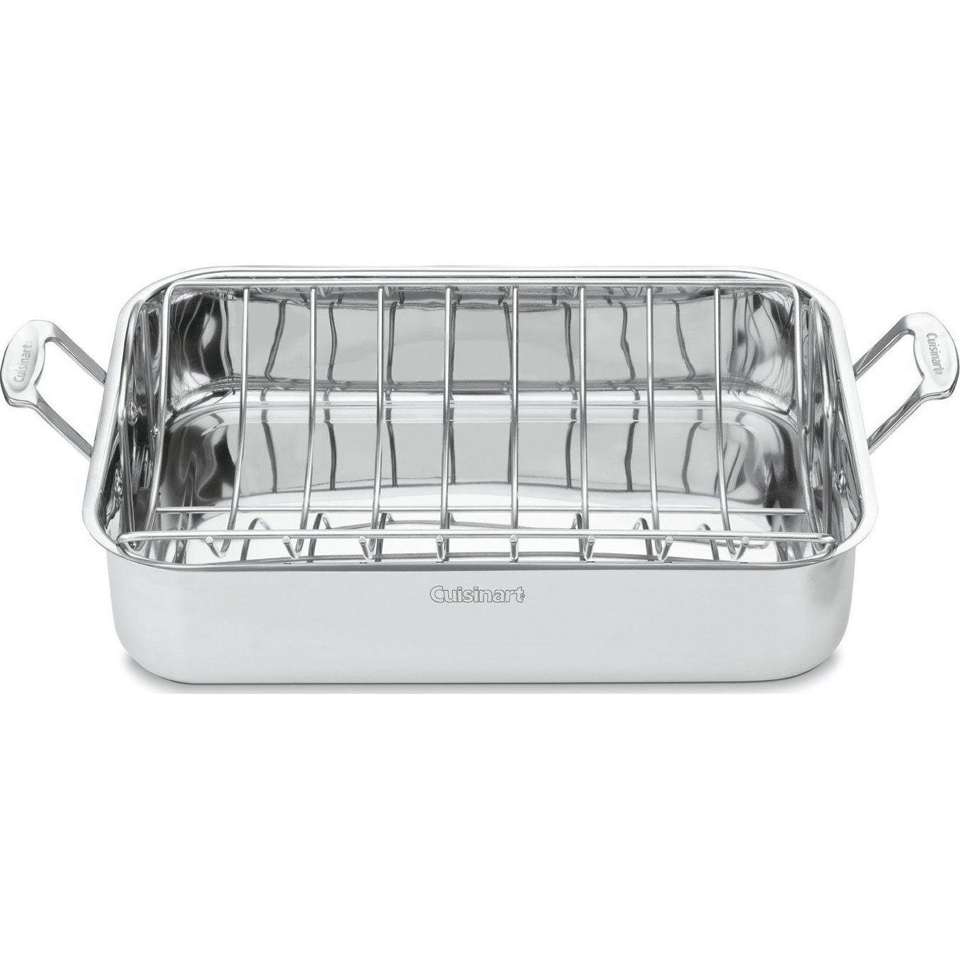 Cuisinart 16-Inch Roaster, Chef's Classic Rectangular Roaster with Rack, Stainless Steel, 7117-16URP1