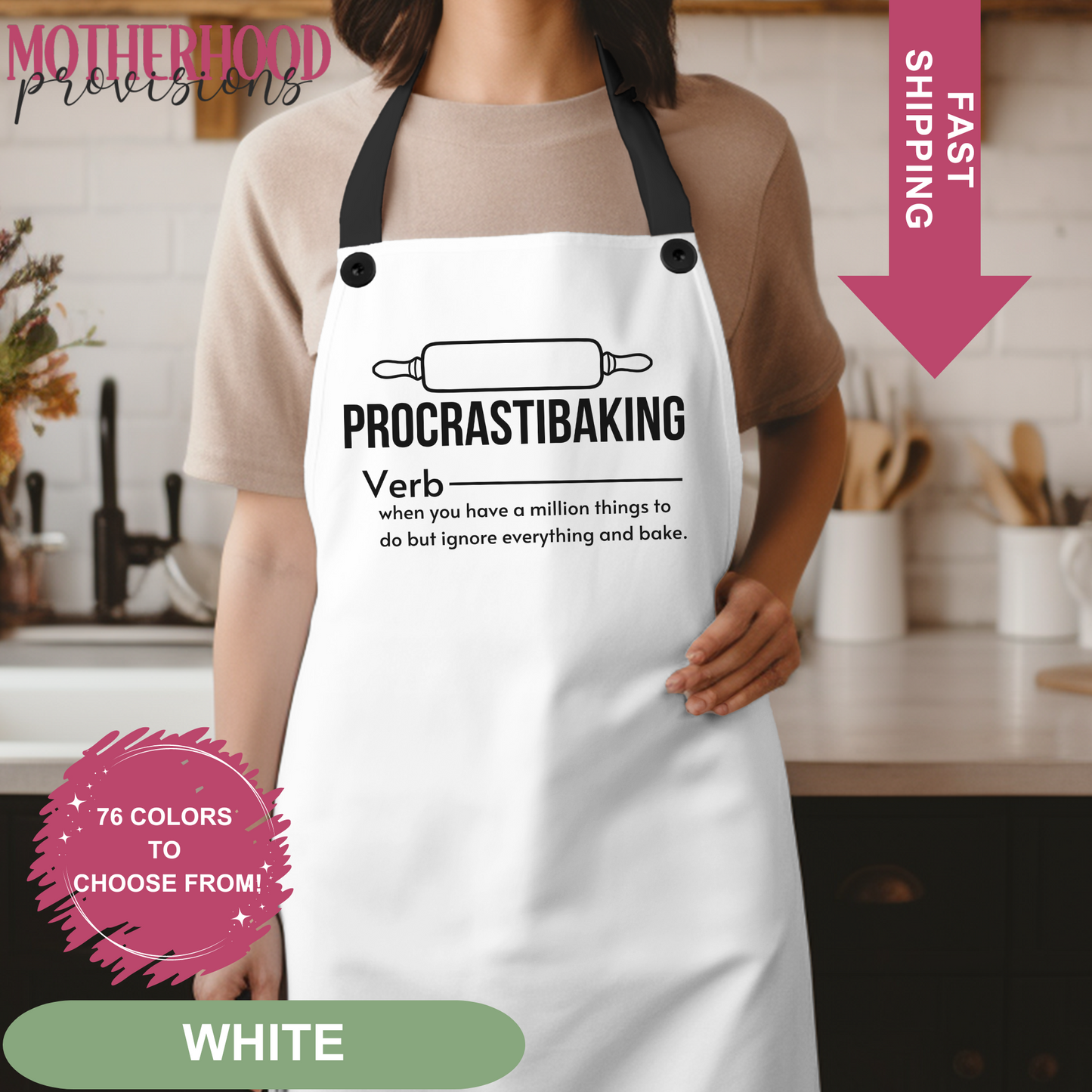 Procrastibaking Apron - 76 Colors