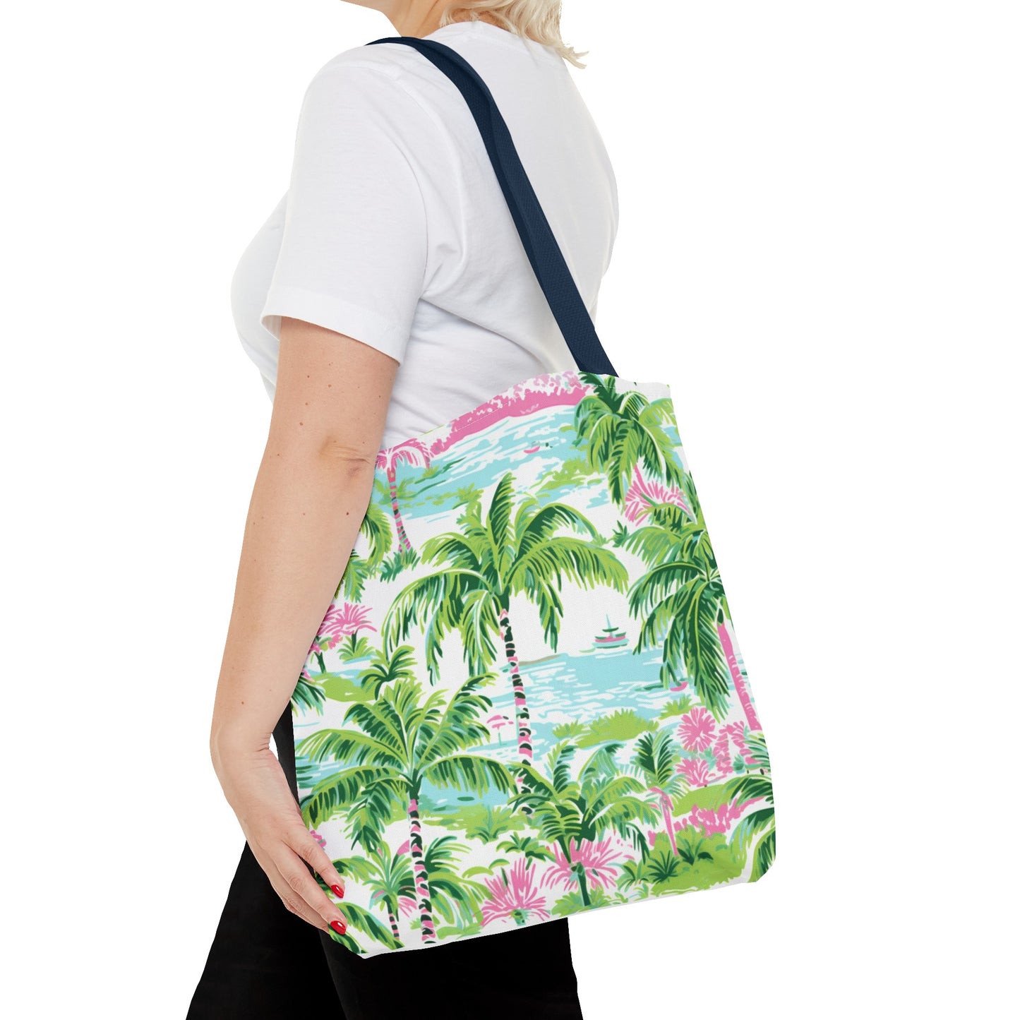 Preppy Tropical Ocean Tote Bag