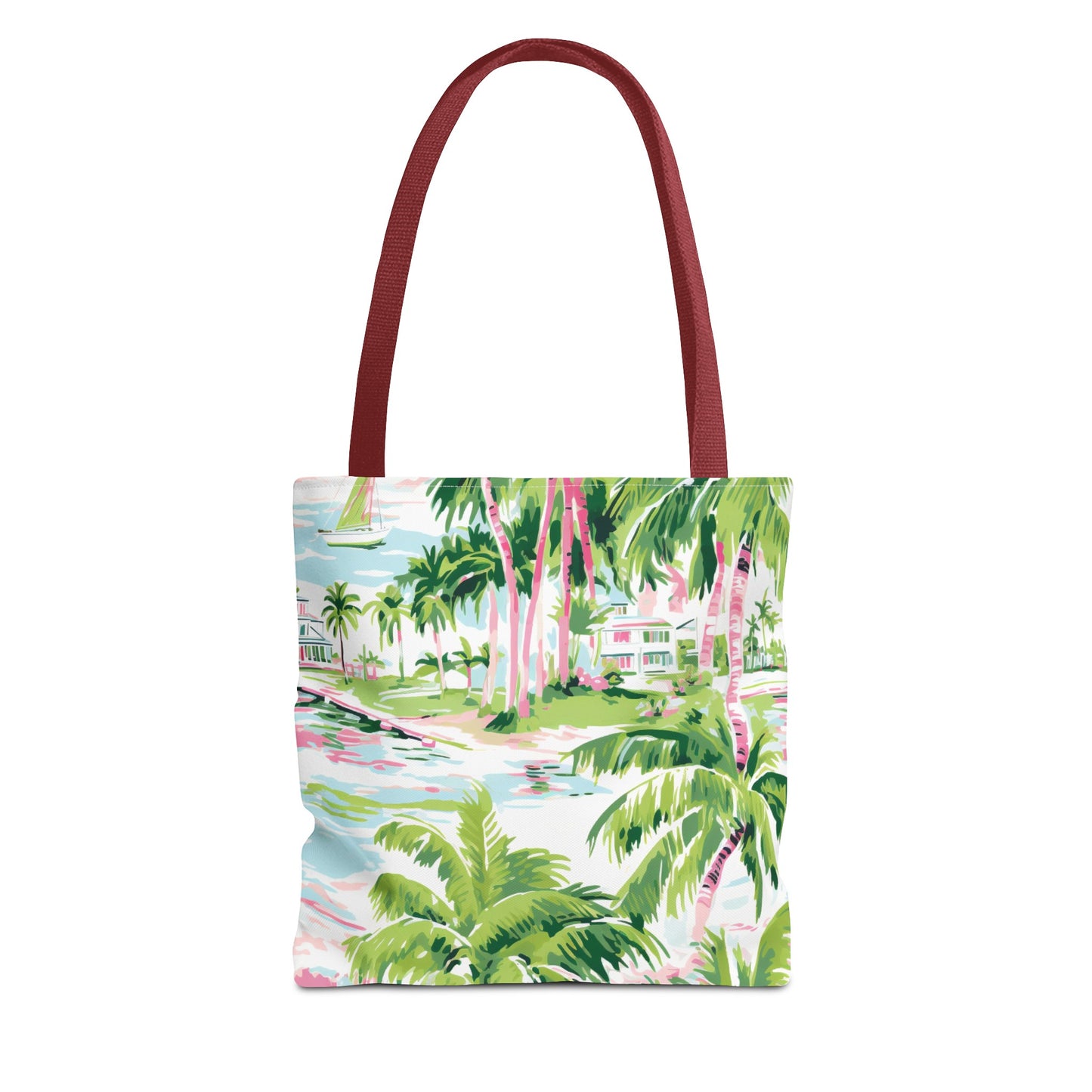 Preppy Tropical Villa Tote Bag