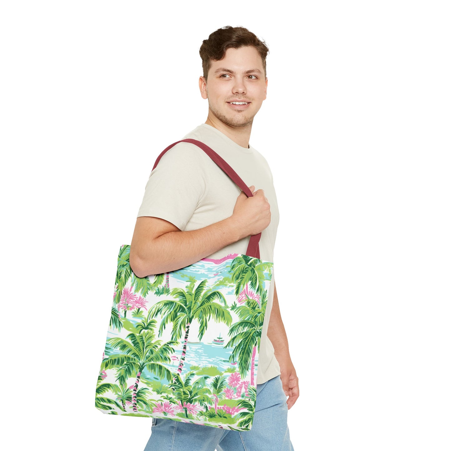 Preppy Tropical Ocean Tote Bag
