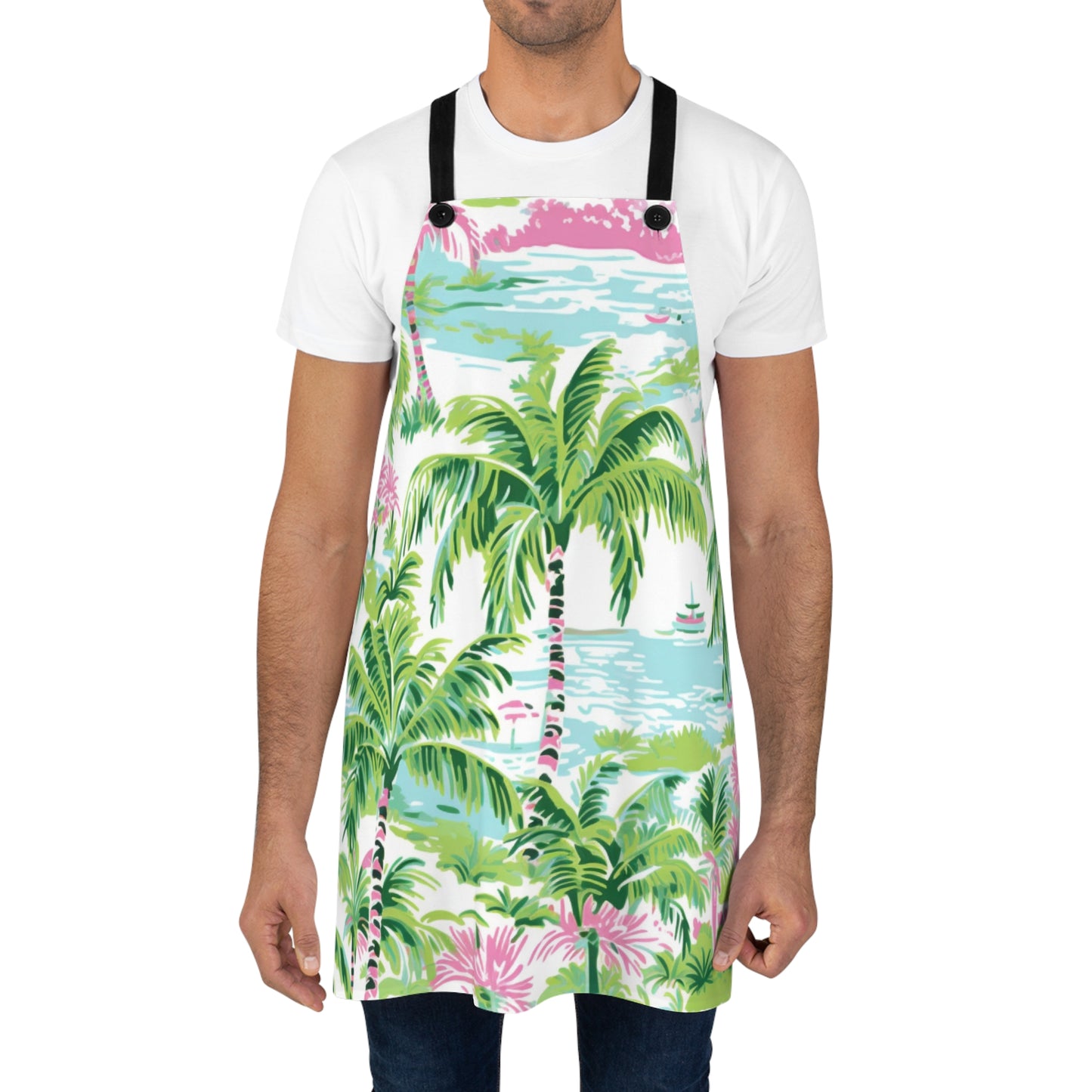 Preppy Tropical Ocean Apron
