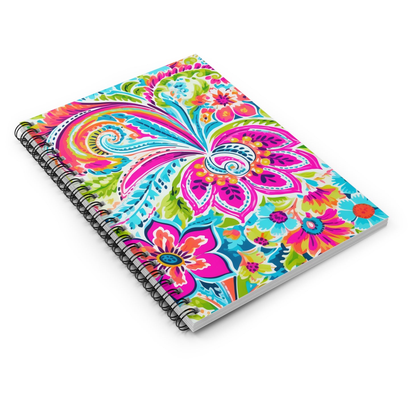 Bright Paisley Spiral Notebook - Ruled Line