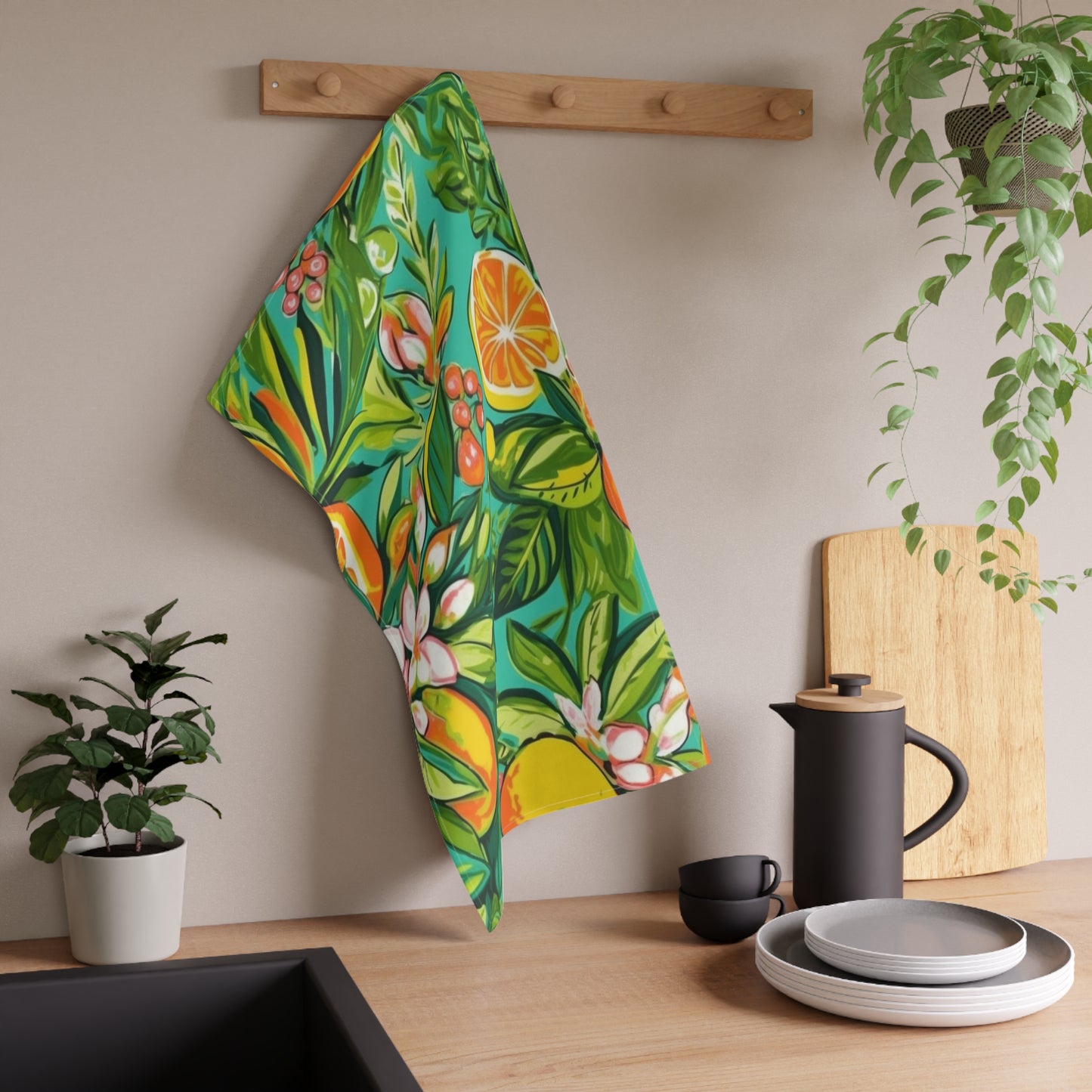 Fresh Green Citrus Kitchen Towel