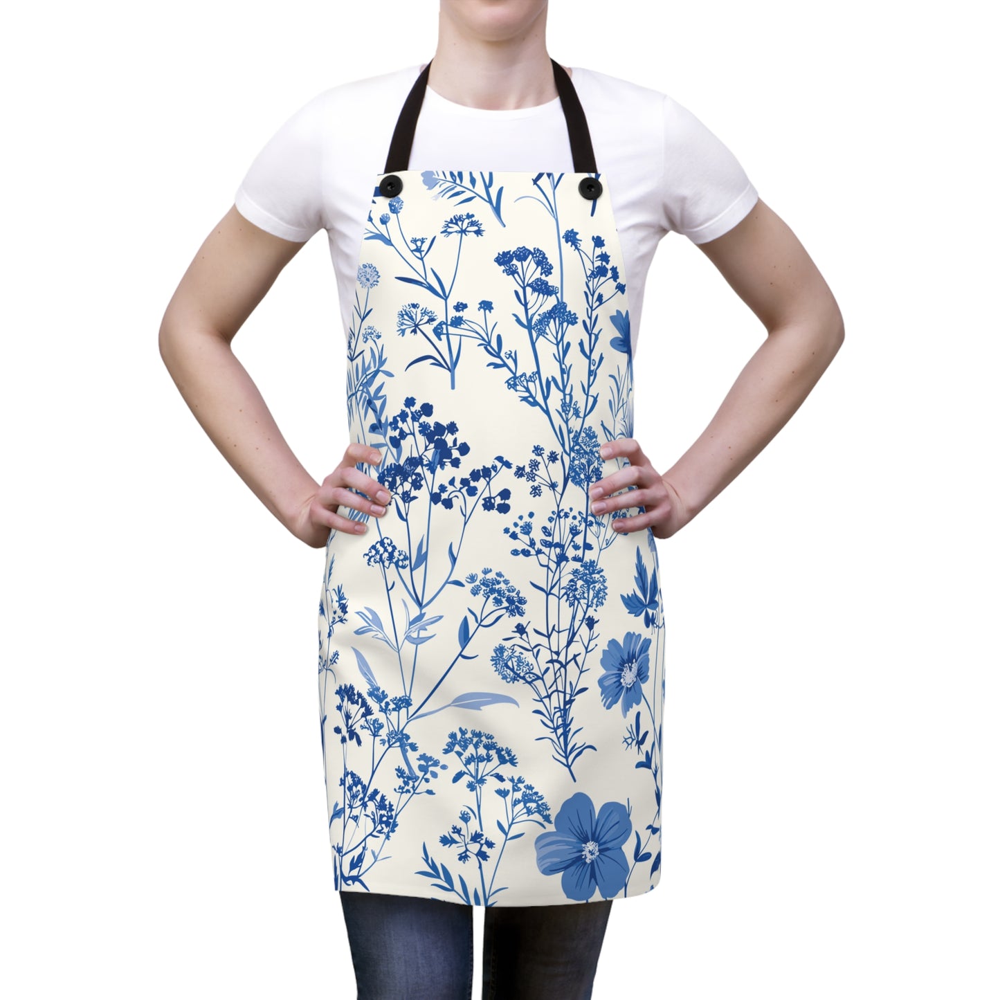 Blue Toile de Jouy Apron