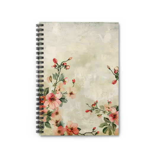 Dreamy Cottagecore Spiral Notebook - Ruled Line with optional FREE Monogram