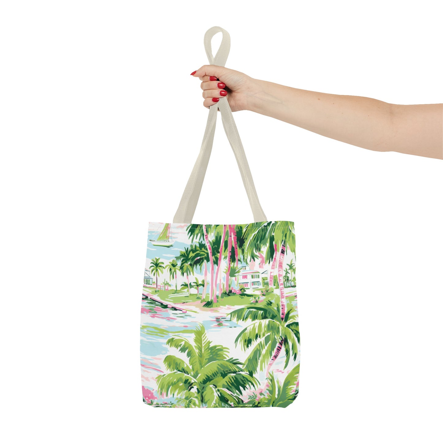 Preppy Tropical Villa Tote Bag