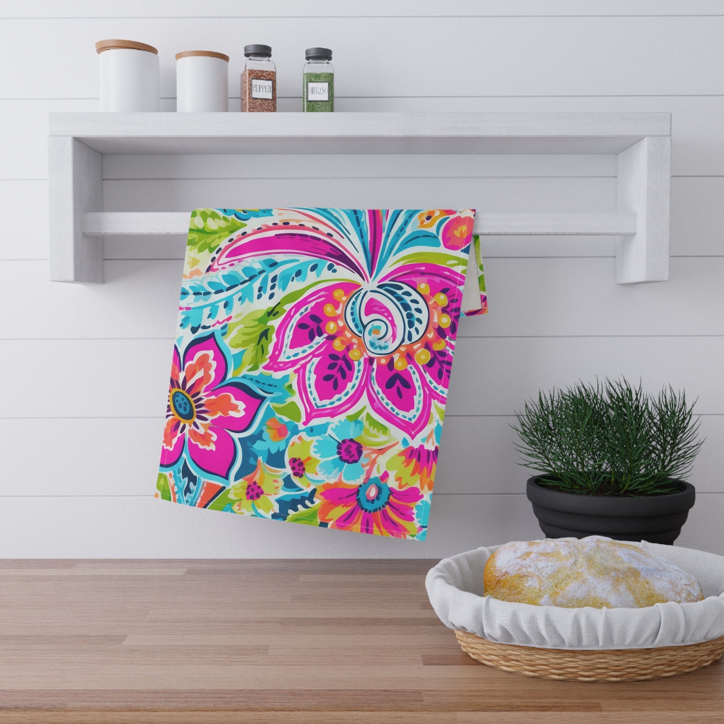 Bright Paisley Kitchen Towel