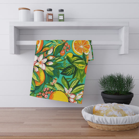 Fresh Green Citrus Kitchen Towel