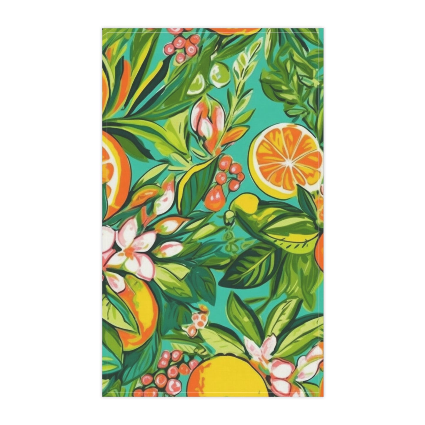 Fresh Green Citrus Kitchen Towel