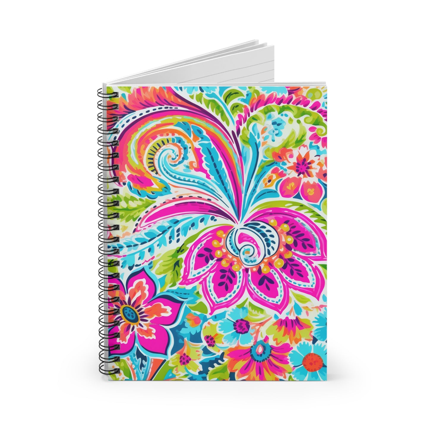 Bright Paisley Spiral Notebook - Ruled Line