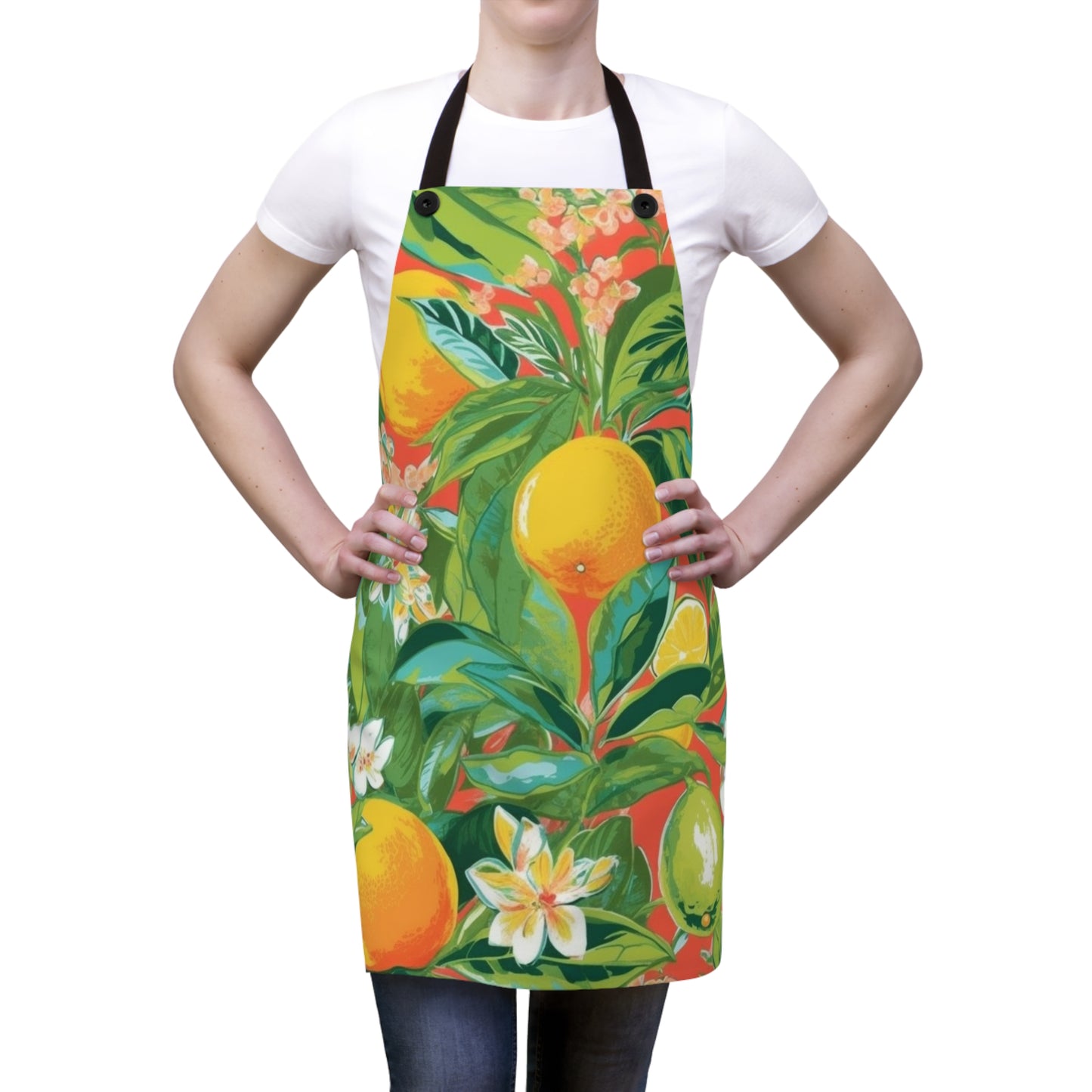 Fresh Coral Citrus Apron