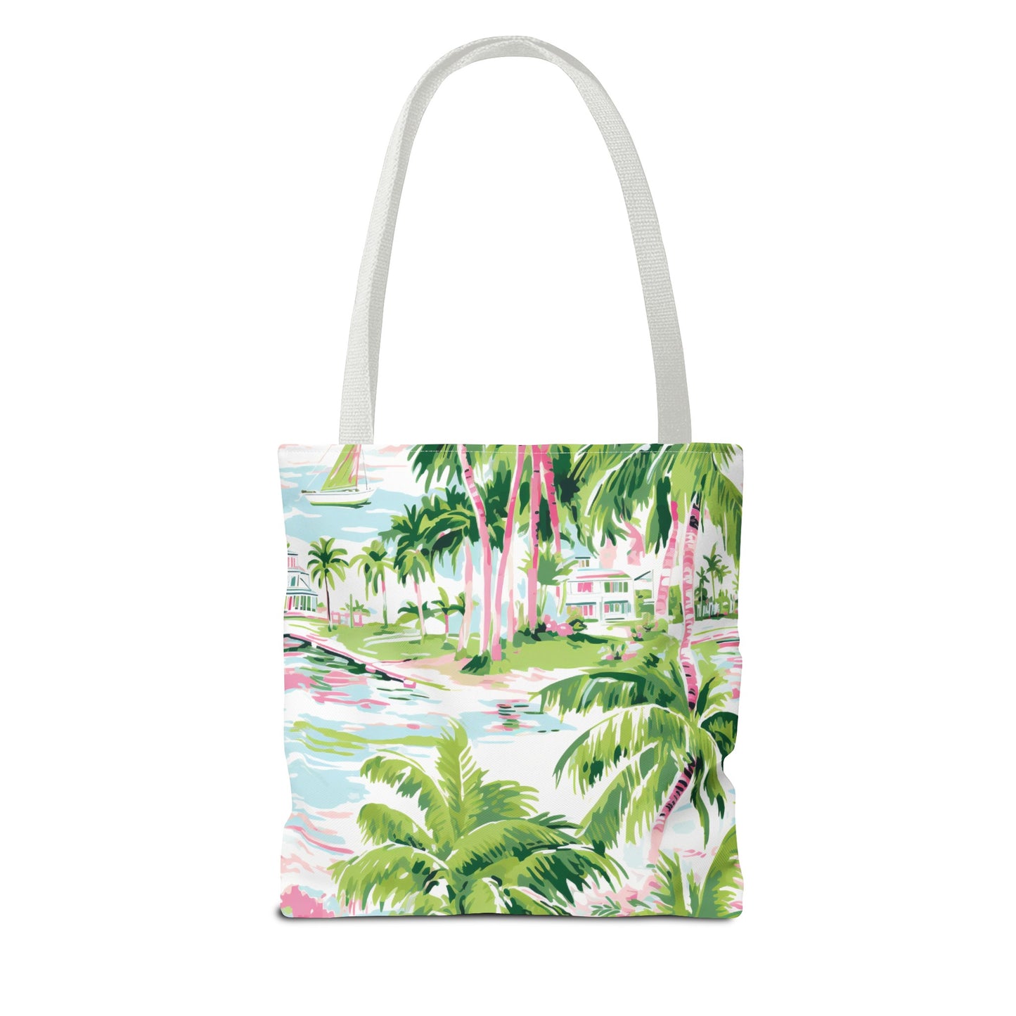 Preppy Tropical Villa Tote Bag