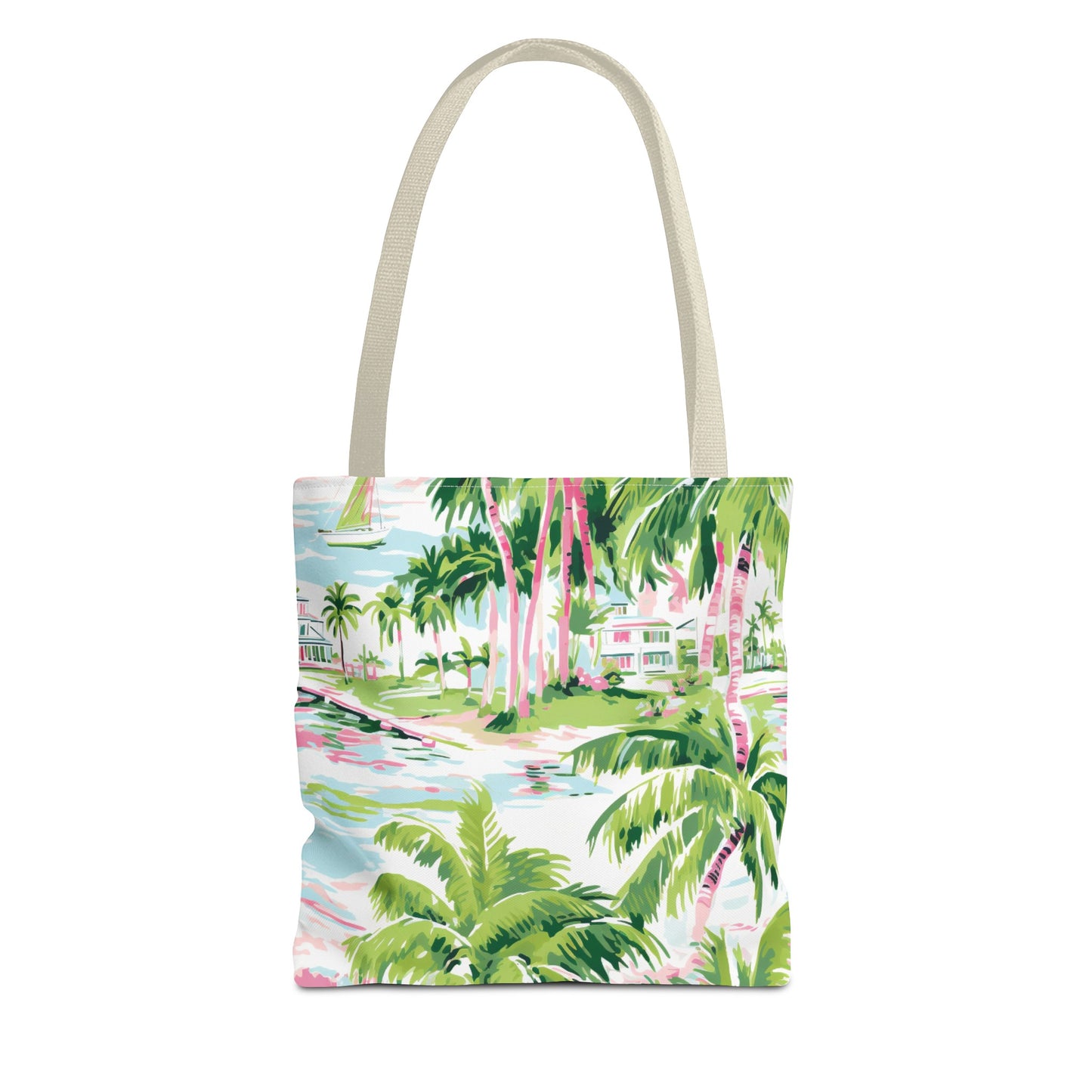 Preppy Tropical Villa Tote Bag