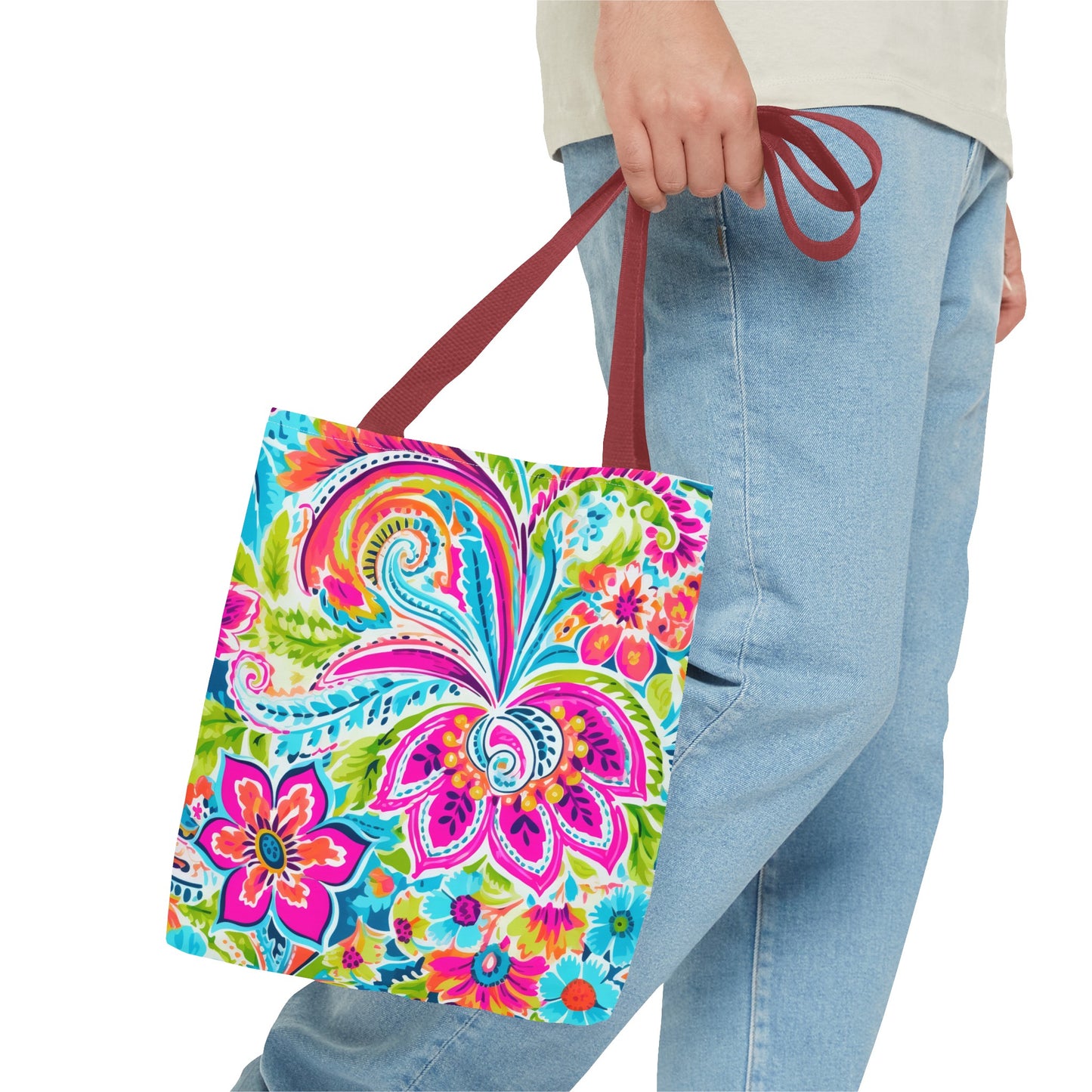 Bright Paisley Tote Bag