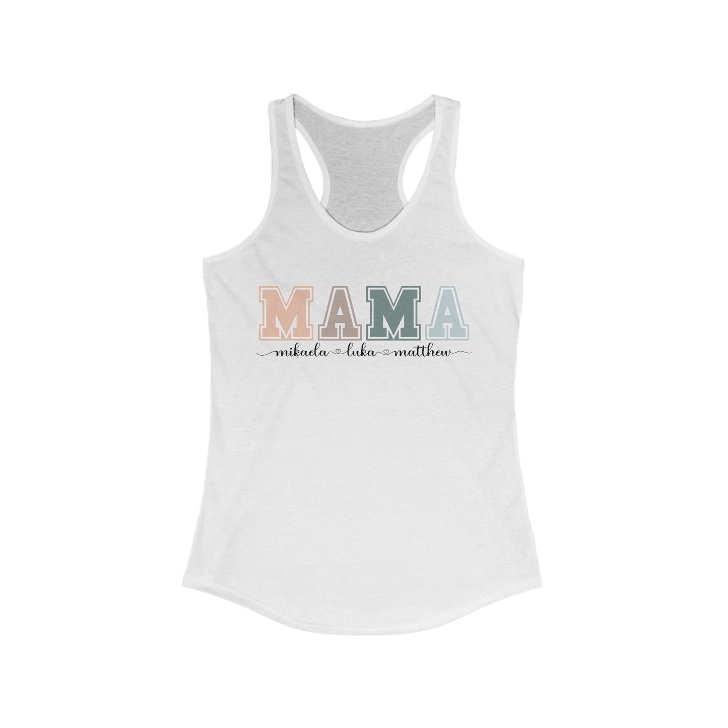 Personalized Custom Mama Racerback Tank