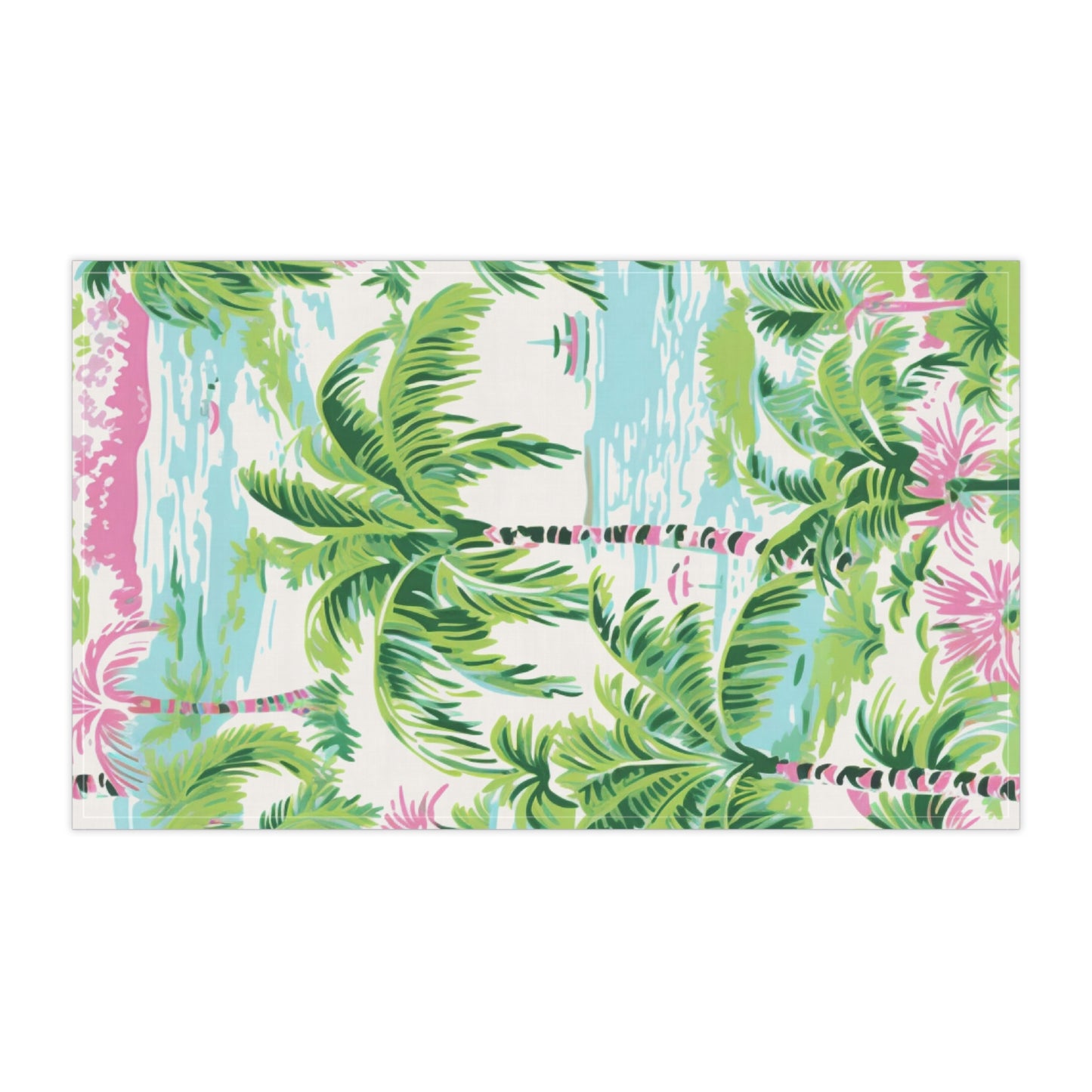 Preppy Tropical Ocean Kitchen Towel