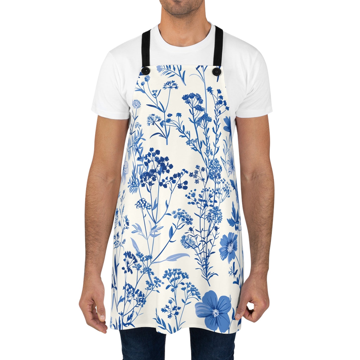 Blue Toile de Jouy Apron