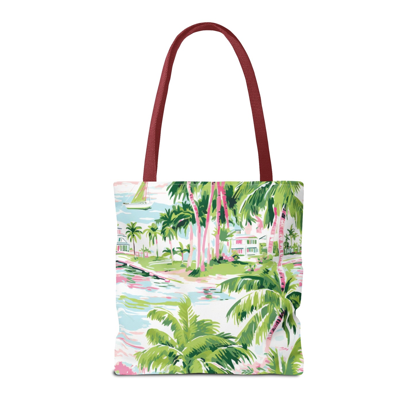 Preppy Tropical Villa Tote Bag