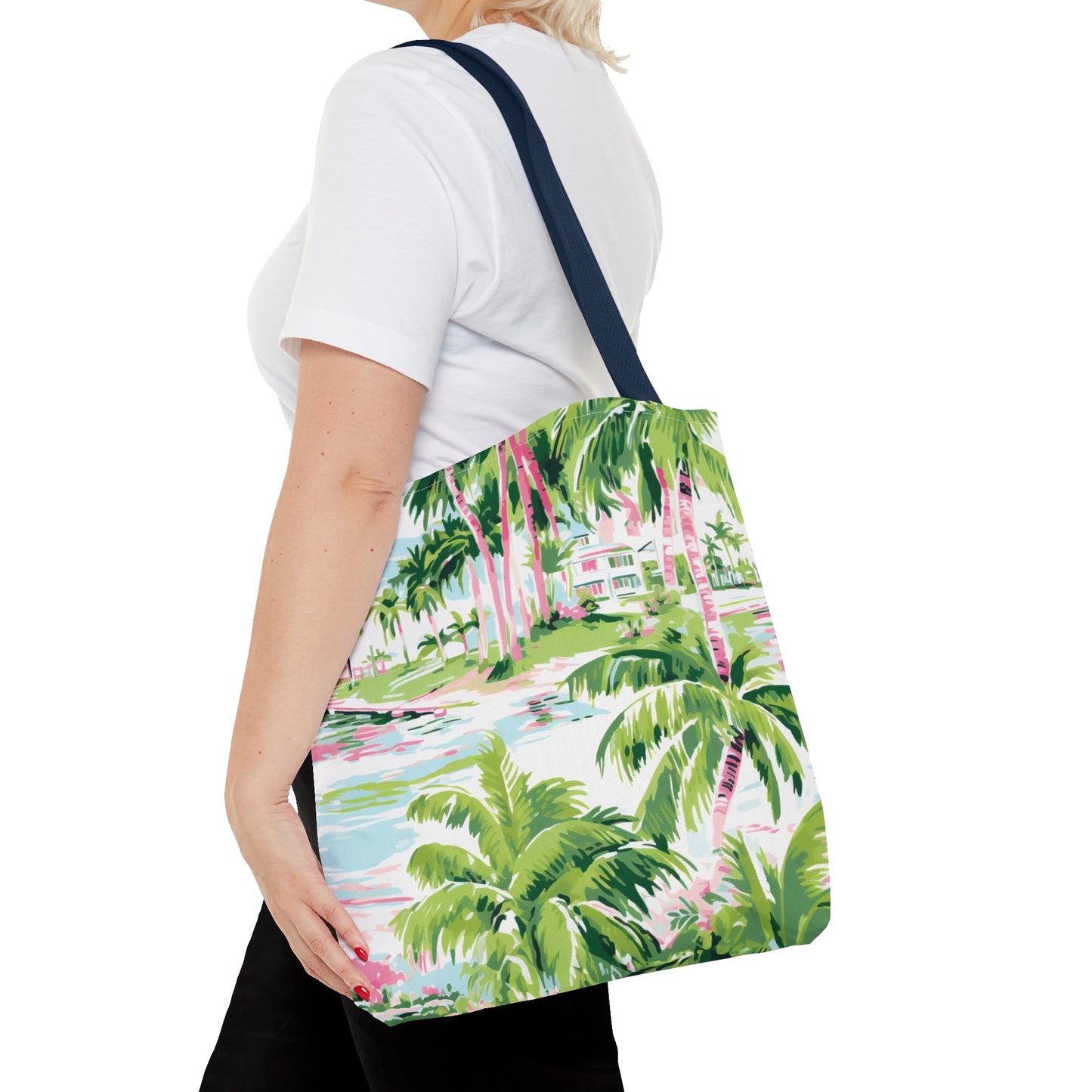 Preppy Tropical Villa Tote Bag