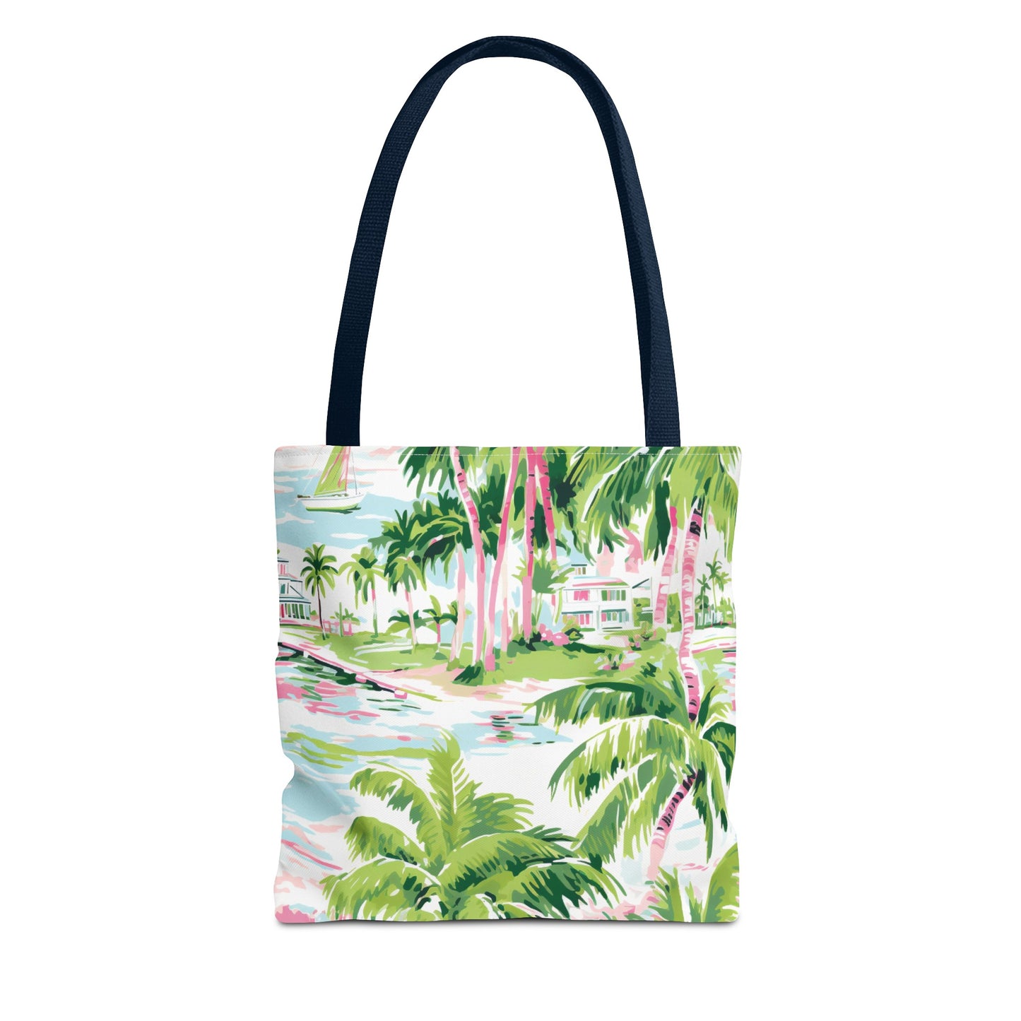 Preppy Tropical Villa Tote Bag