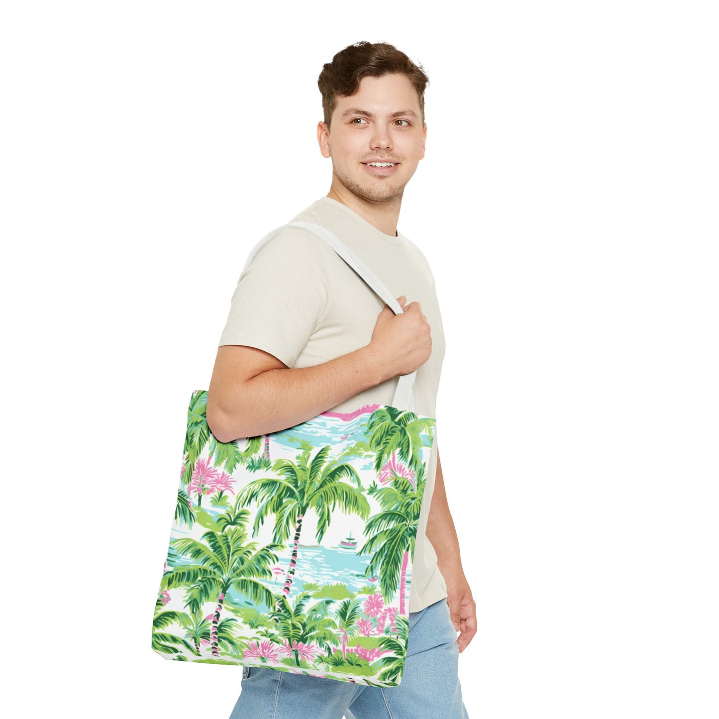 Preppy Tropical Ocean Tote Bag