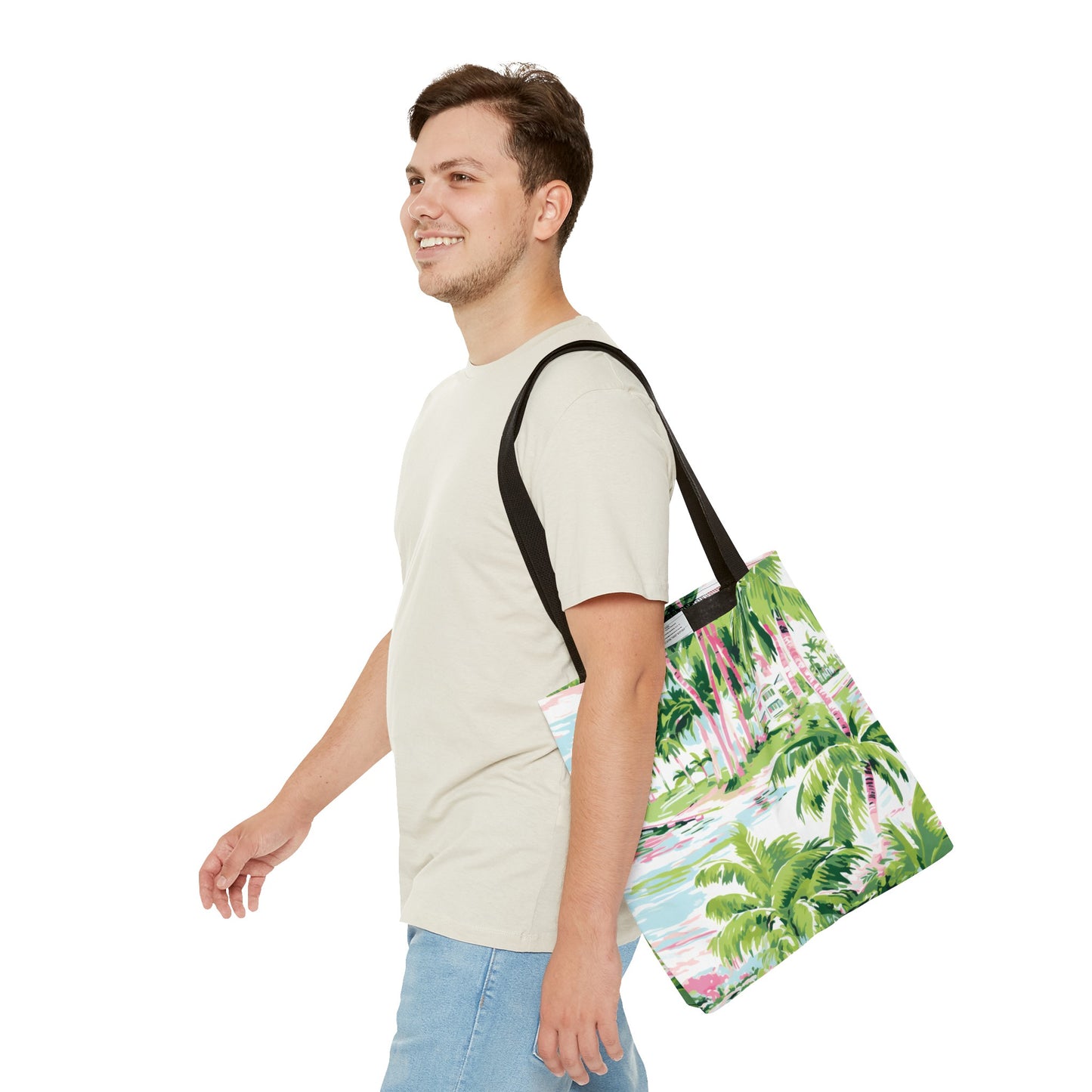 Preppy Tropical Villa Tote Bag