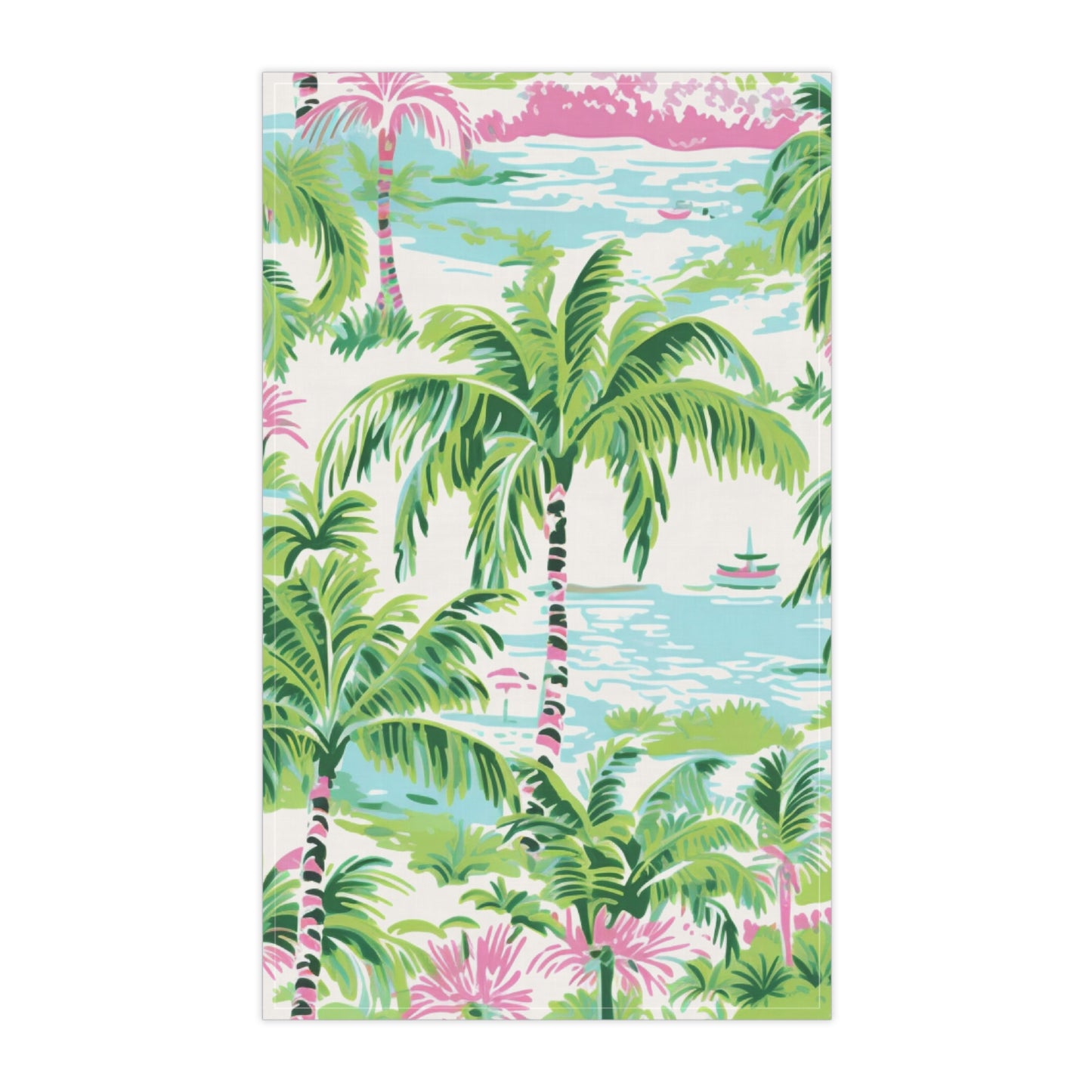 Preppy Tropical Ocean Kitchen Towel