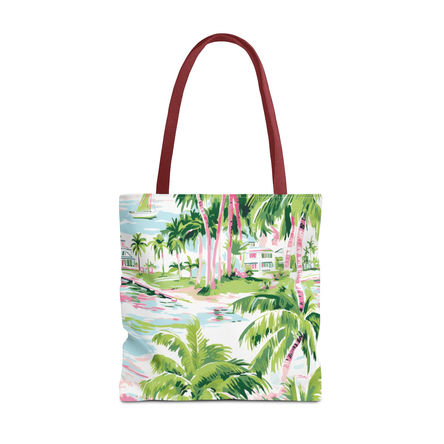 Preppy Tropical Villa Tote Bag