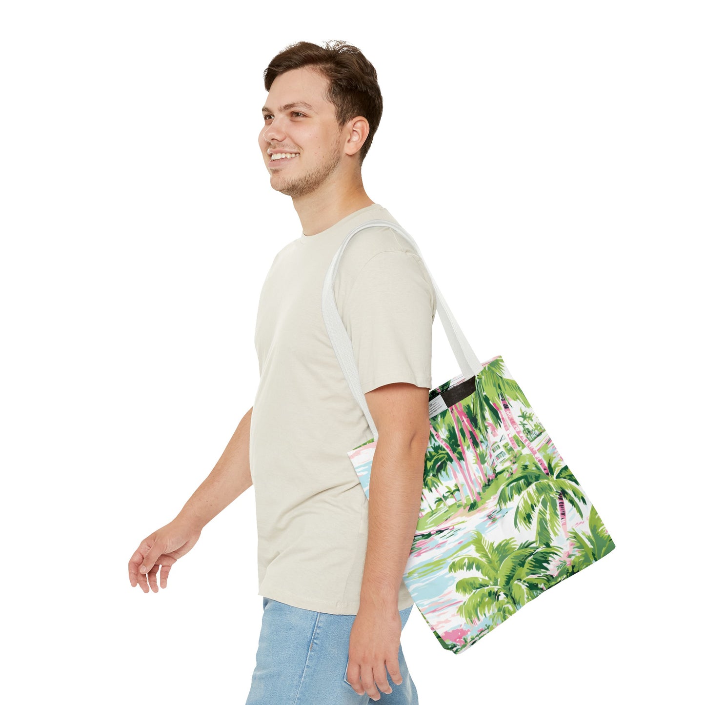 Preppy Tropical Villa Tote Bag
