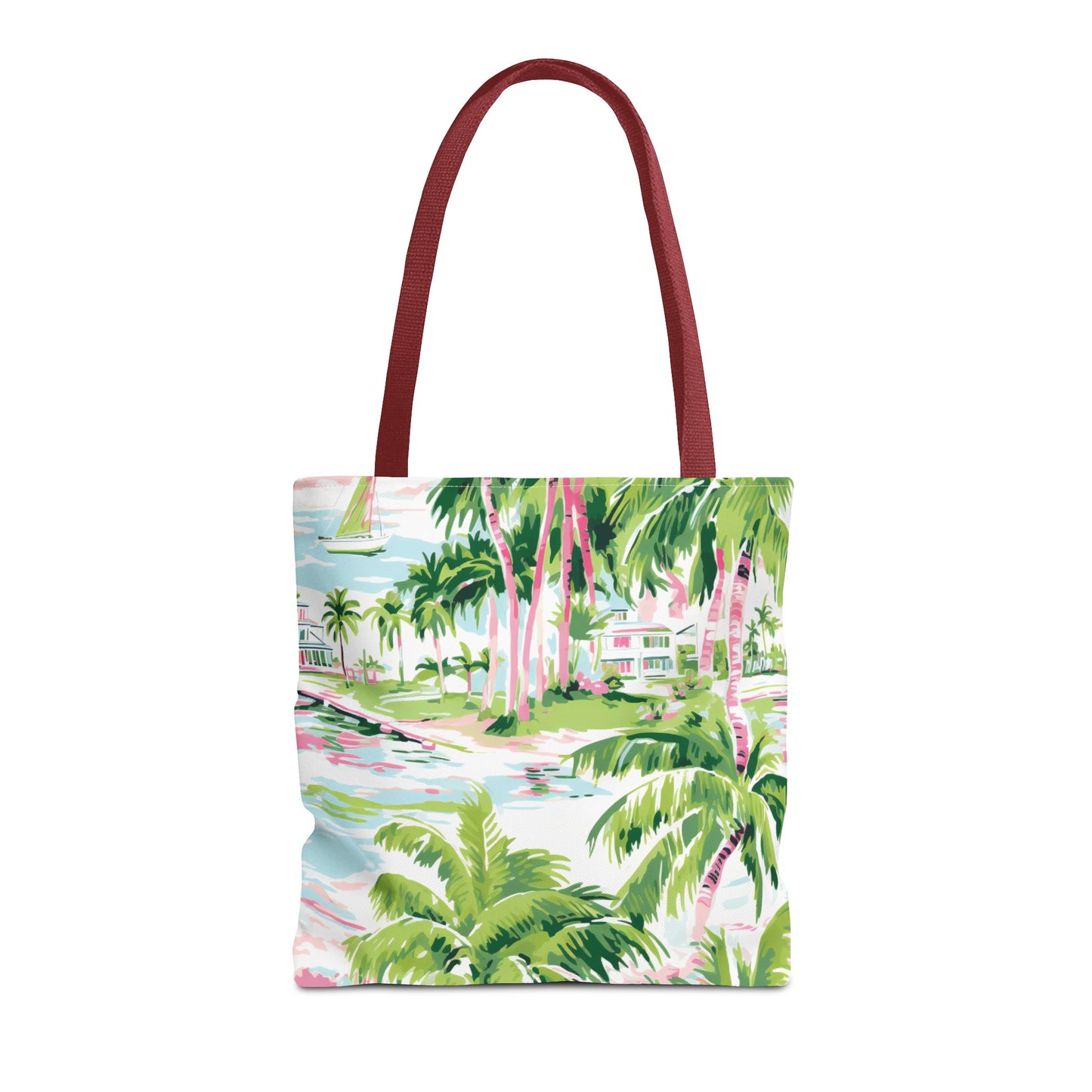 Preppy Tropical Villa Tote Bag