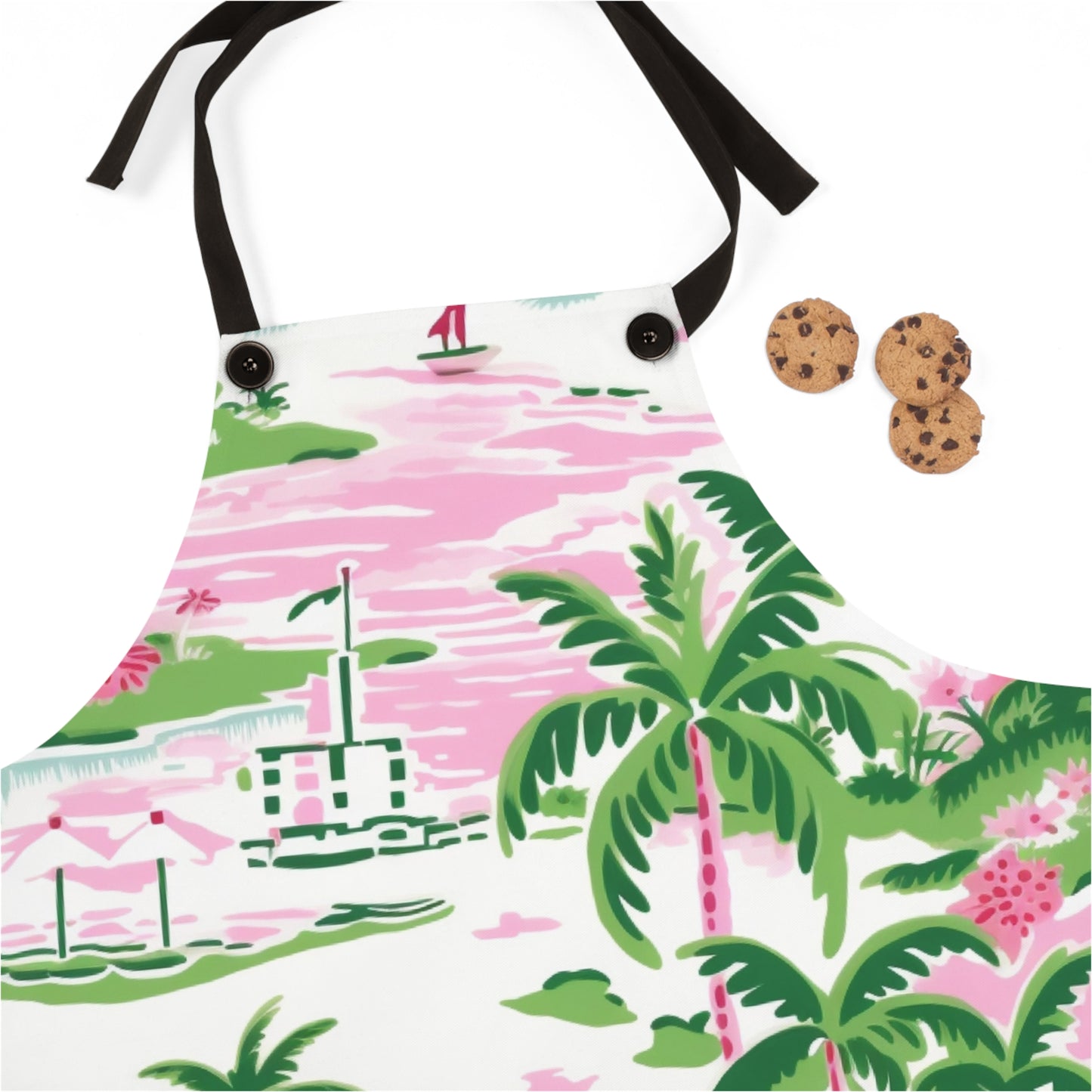 Preppy Tropical Pink Apron