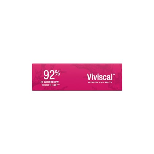 Viviscal Hair Growth Supplements for Women to Grow Thicker, Fuller Hair, Clinically Proven with Proprietary Collagen Complex, 60 Count (Pack of 1), 1 Month Supply