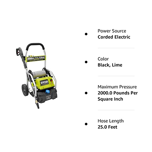 Ryobi RY141900 2,000-PSI 1.2 GPM Electric Pressure Washer