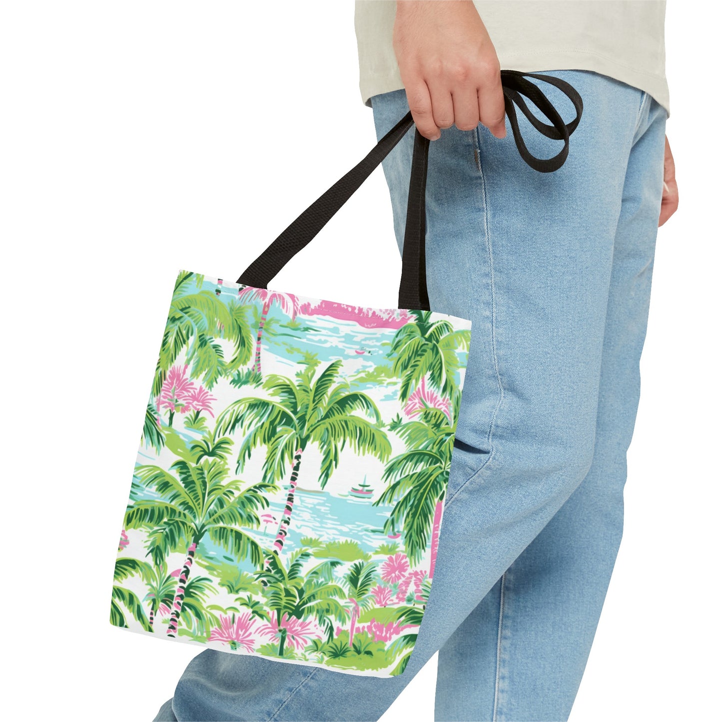 Preppy Tropical Ocean Tote Bag