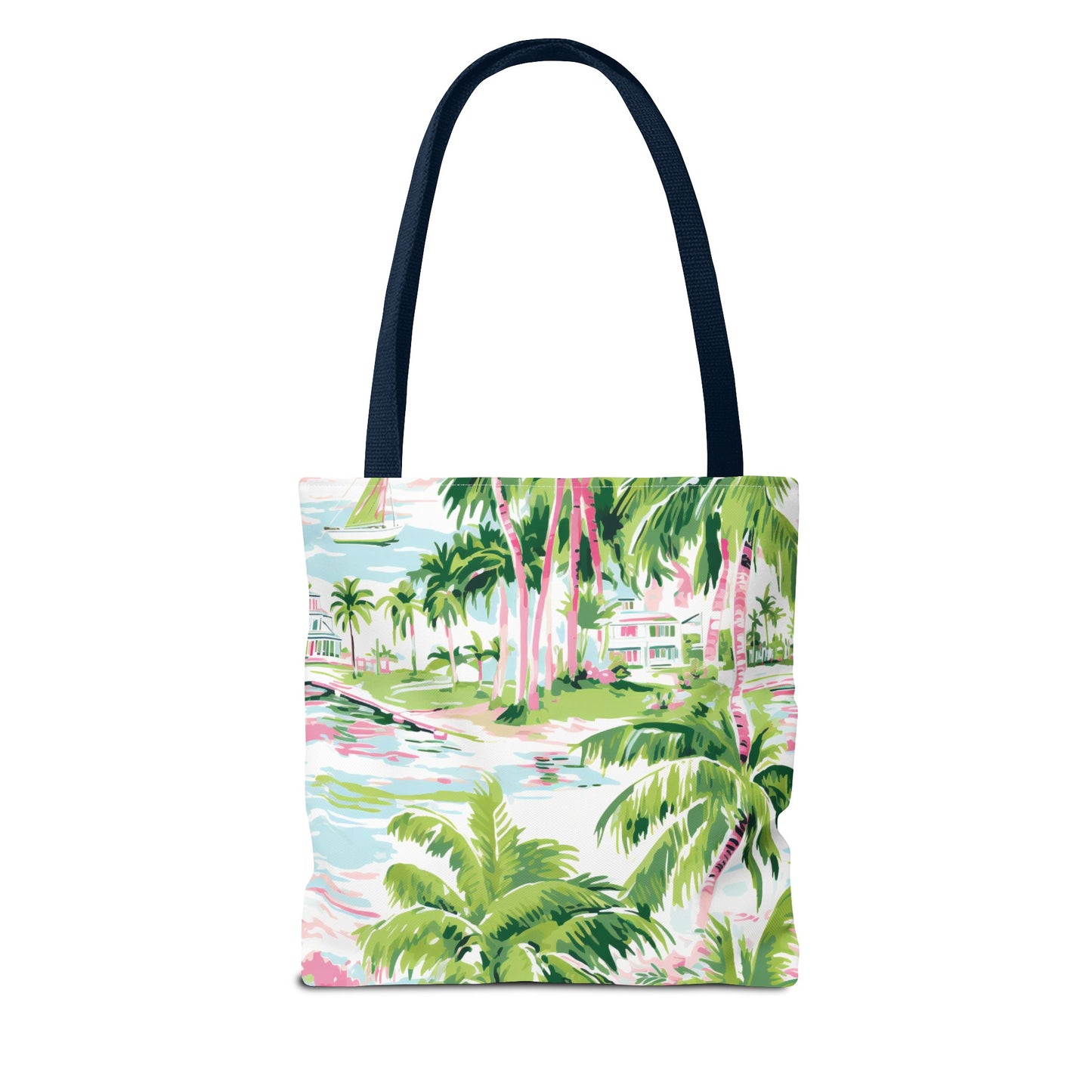 Preppy Tropical Villa Tote Bag