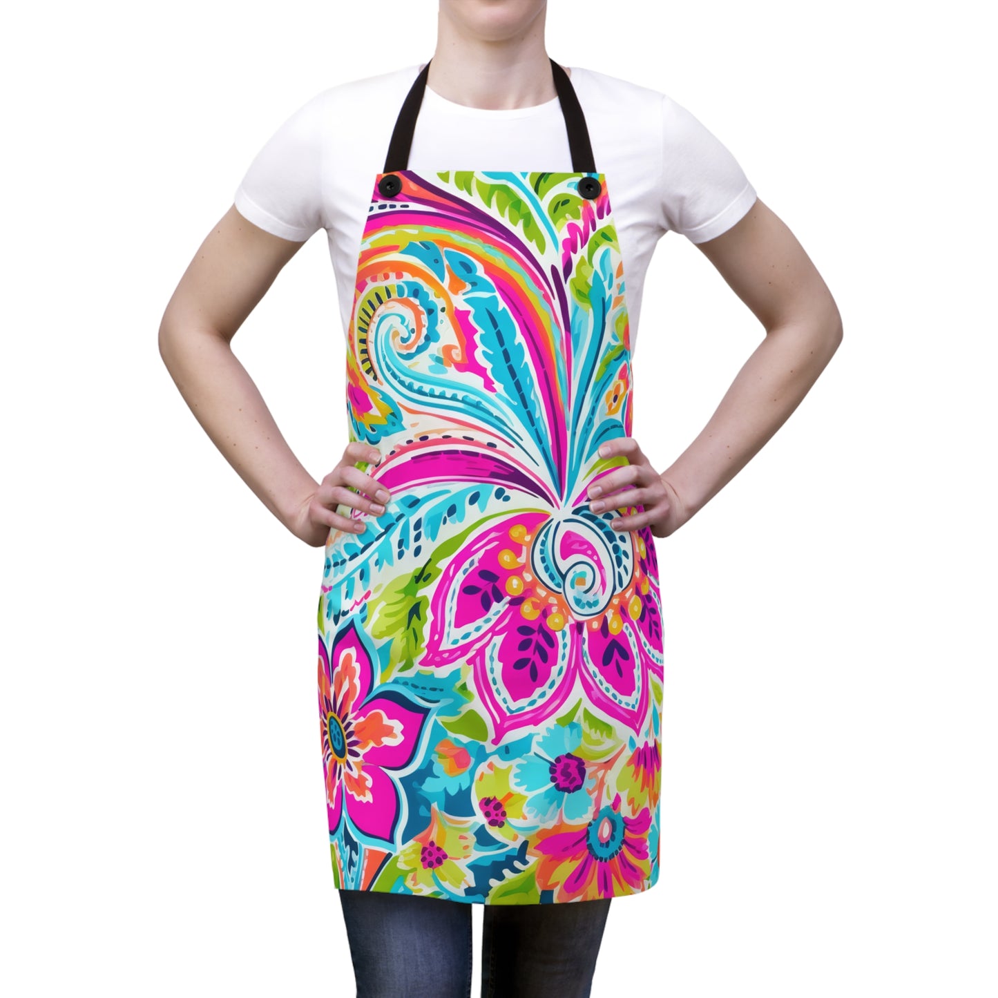 Bright Paisley Apron