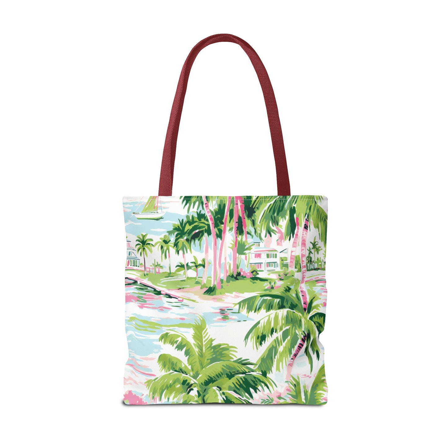 Preppy Tropical Villa Tote Bag