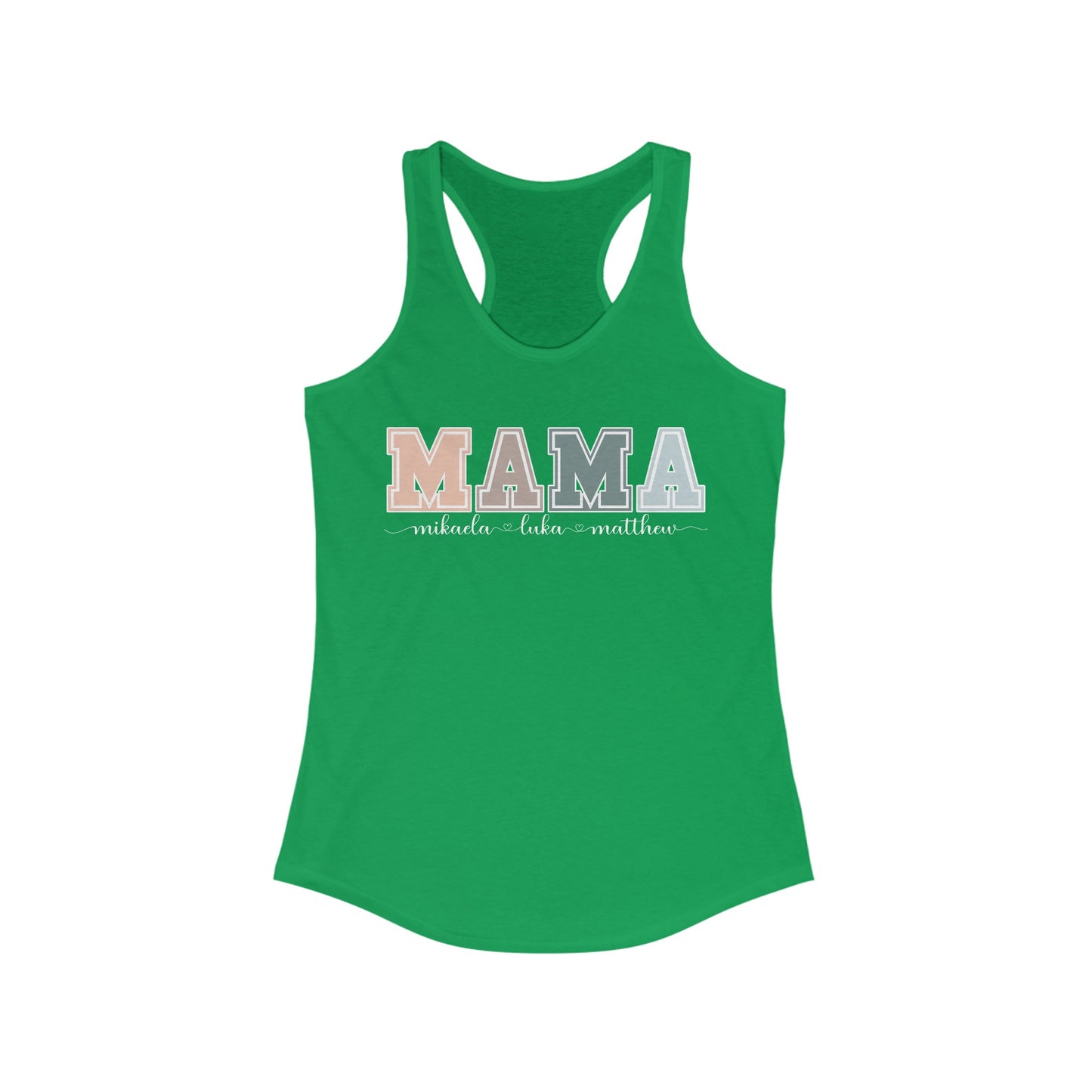 Personalized Custom Mama Racerback Tank