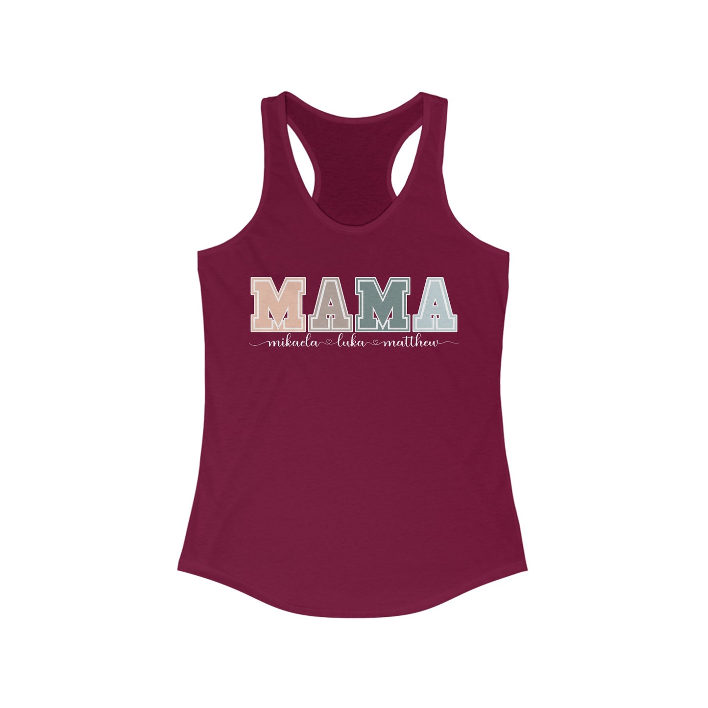 Personalized Custom Mama Racerback Tank