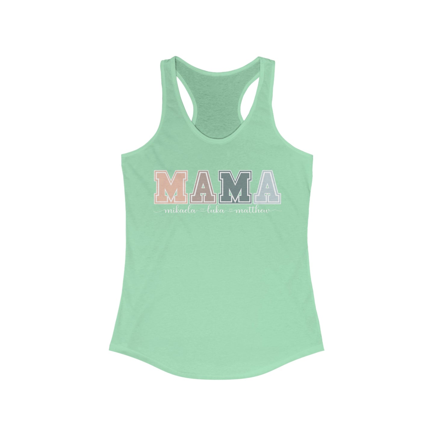 Personalized Custom Mama Racerback Tank