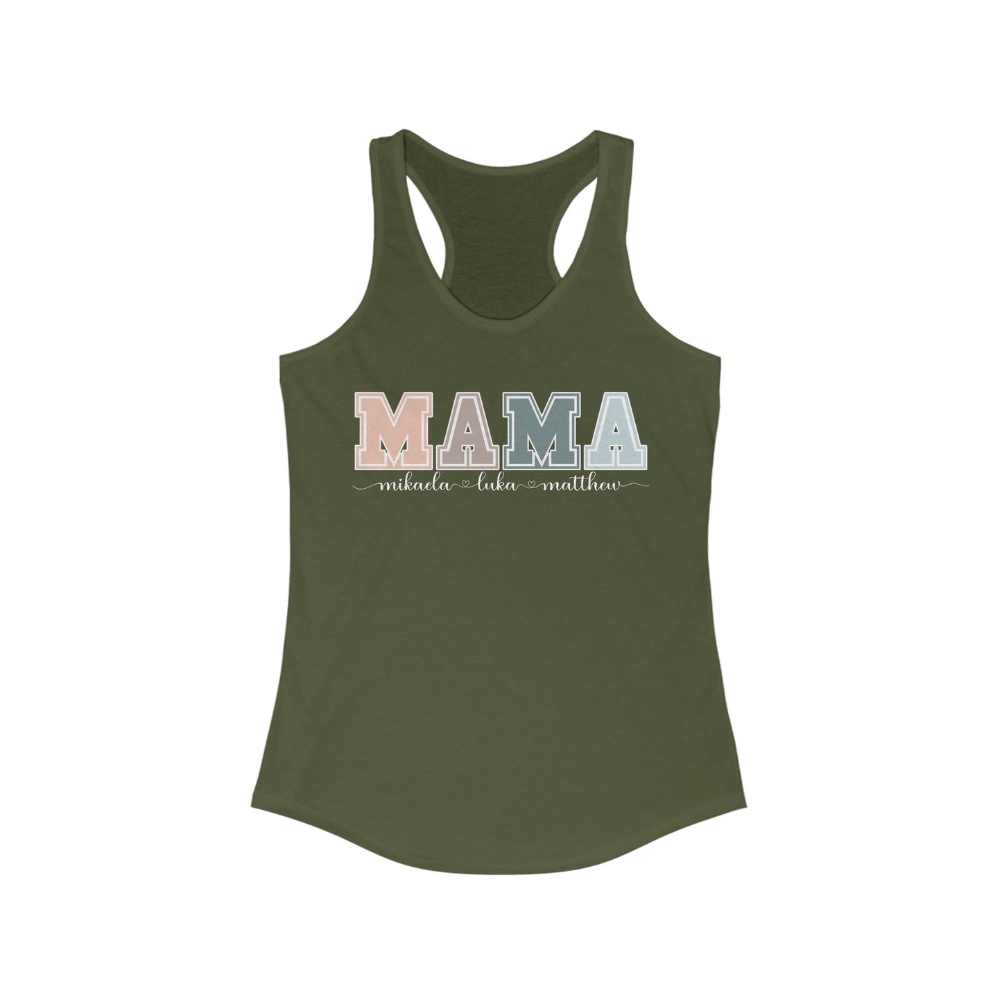 Personalized Custom Mama Racerback Tank