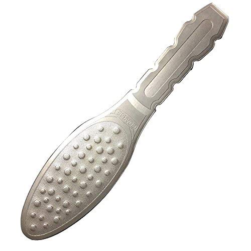Coopsion Stainless Steel Foot File and Callus Remover - Double-Side Grinding(Silver)