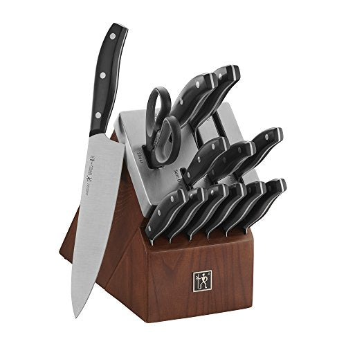 HENCKELS Definition Self-Sharpening Knife Block Set, 14-pc, Black/Stainless Steel