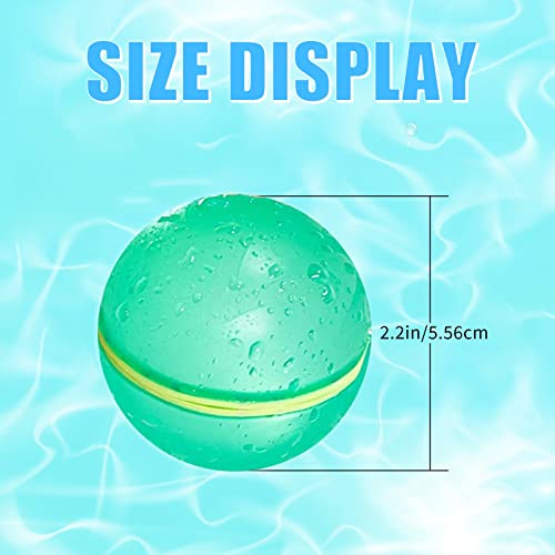 24 PCS Reusable Water Balloons Water Balls,Bbiodegradable Water Balloons,Soft Silicone Water Balloons Self Sealing Quick Fill Summer Games for Kids Outside,Summer Fun Party Gift